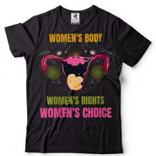 Womens Pro Choice Shirt Support Abortion Women’s Rights Uterus V Neck T Shirt