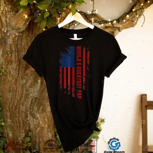 World’s Greatest Pap American Flag Men Father’s Day T Shirt