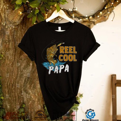 Reel Cool Papa Fishing Shirts, Fun Fathers Day Fishermen T Shirt