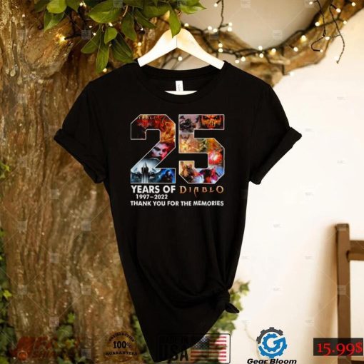 25 Years Of Diablo 1997 2022 Thank You For The Memories Shirt