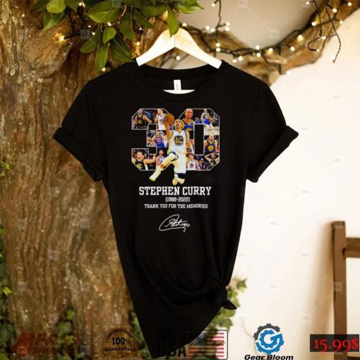 30 Stephen Curry 1988 2022 Signatures Thank You For The Memories Shirt