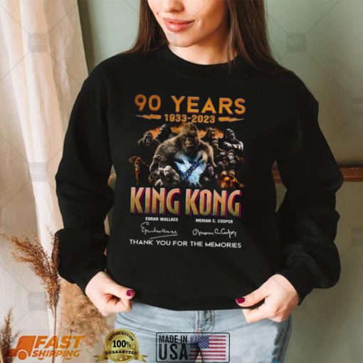 90 Years 1933 – 2023 King Kong Signatures Memories t shirt