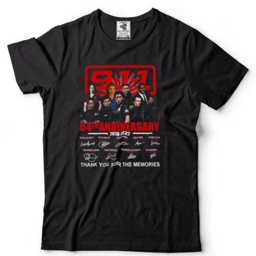 911 4th anniversary 2018  2022 thank you for the memories signatures shirt