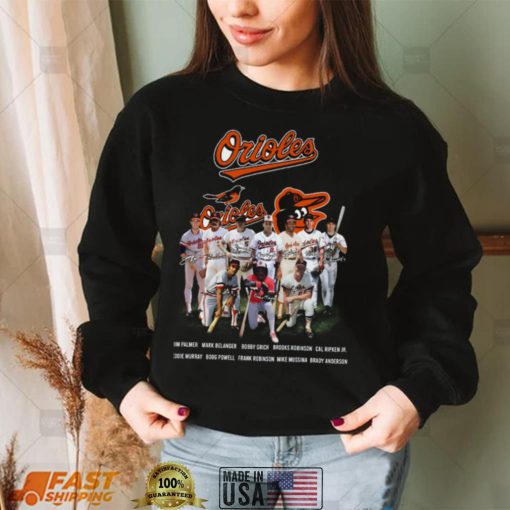 Baltimore Orioles legends signatures t shirt