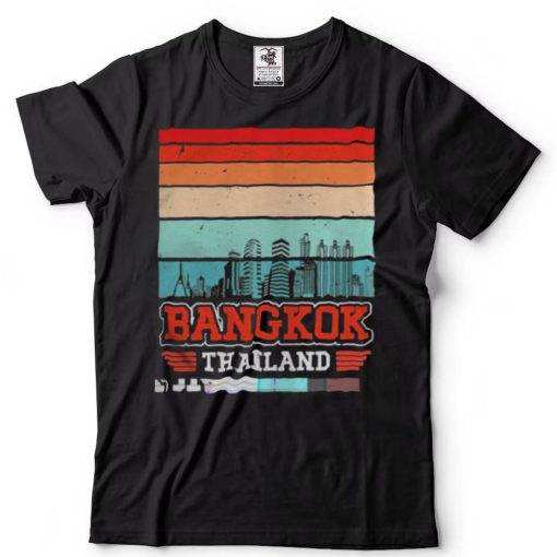 Bangkok Thailand Retro Vintage Sunset Skyline Bangkok Shirts