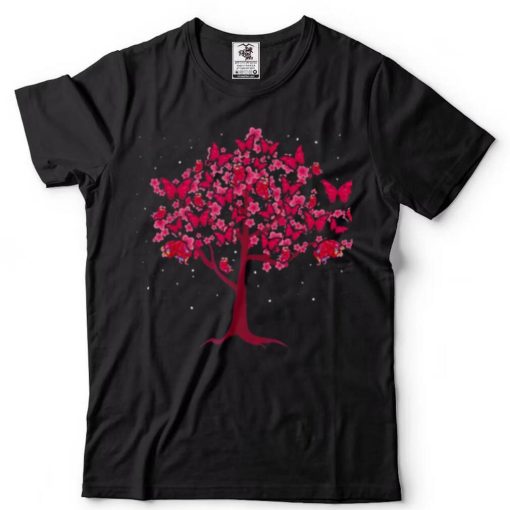 Beautiful Insect Cherry Blossom Tree Sakura Butterfly Shirt