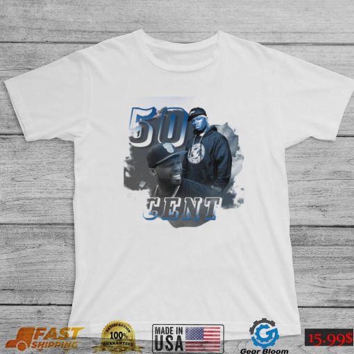Blue Vintage Art 50 Cent Rapper Unisex T Shirt