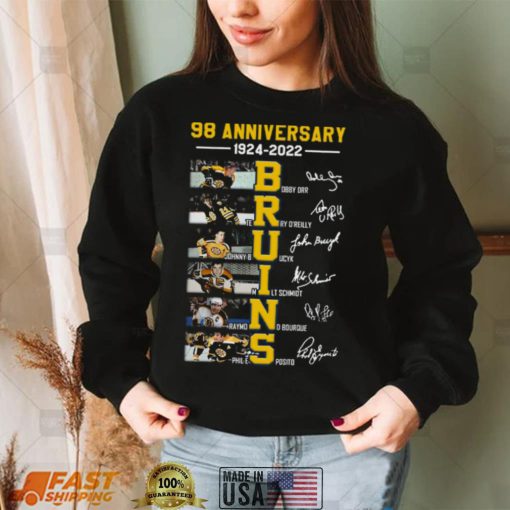Boston Bruins 98th anniversary 1924 2022 memories signature shirt