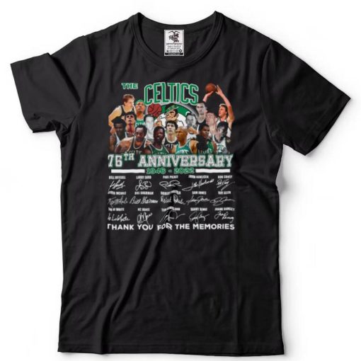 Boston Celtics 76th Anniversary 1946 2022 signatures shirt