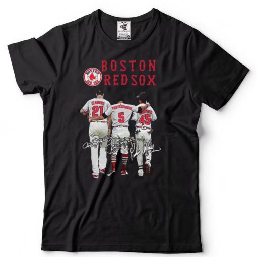 Boston Red Sox Clemens Yastrzemski Martinez signatures t Shirt