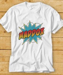 Boys Maddox Name Comic Book Superhero Shirts