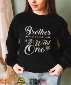Brother Of The Wild One 1st Birthday Leopard Heart Brother Shirts