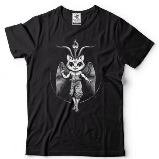 Cathomet Demon Cat Satan Baphomet Cat Love Pentagram Satanic Shirt