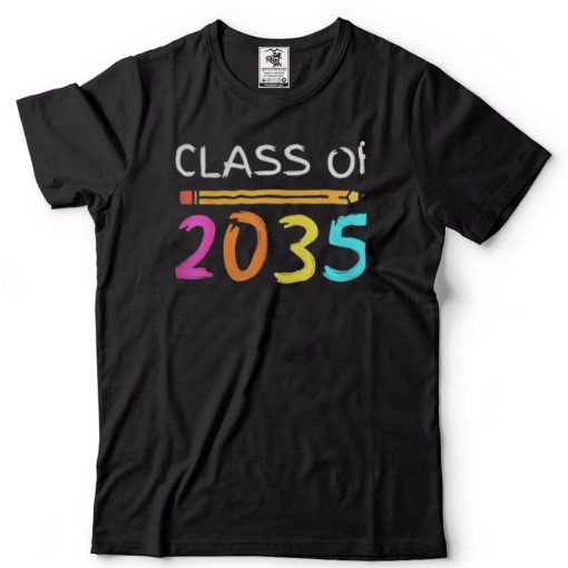 Class of 2035 Grow With Me Shirt Back School Colors Pencil Shirts