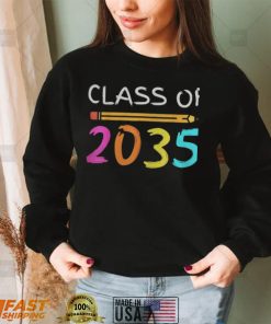 Class of 2035 Grow With Me Shirt Back School Colors Pencil Shirts