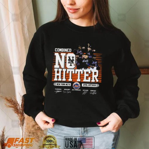 Combined No Hitter New York Mets April 29th 2022 Signatures Shirt