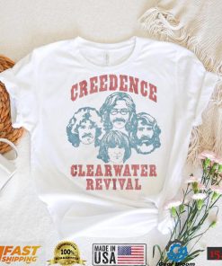 Creedence Clearwater Revival Band Unisex Vintage White Cotton T Shirt