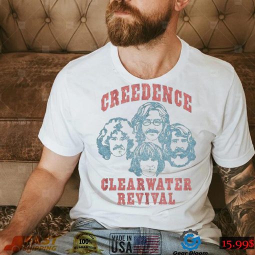 Creedence Clearwater Revival Band Unisex Vintage White Cotton T Shirt