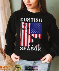 Cunting Season America Flag Unisex T shirt