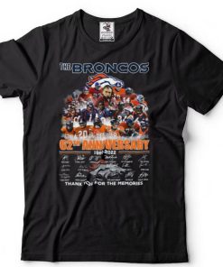 Denver Broncos 62th anniversary 1960 2022 memories signatures shirt