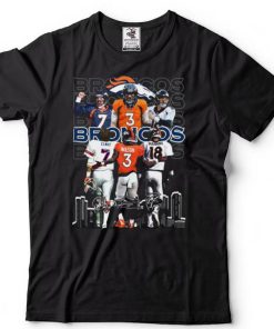 Denver Broncos 7 John Elway 3 Russell Wilson 18 Peyton Manning signatures T Shirts