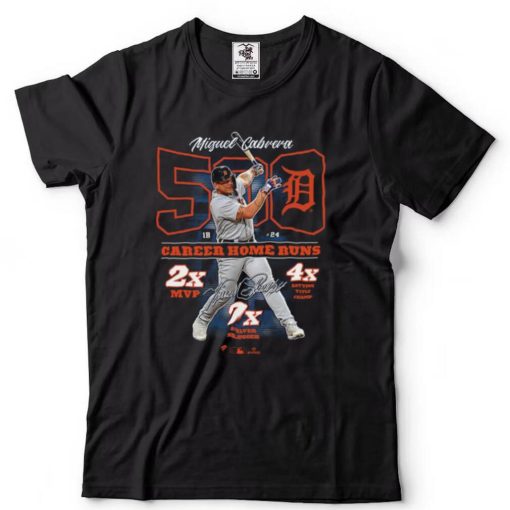 Detroit Tigers 3000 Hits Club 6 Al Kaline_24 Cabrera signatures shirt