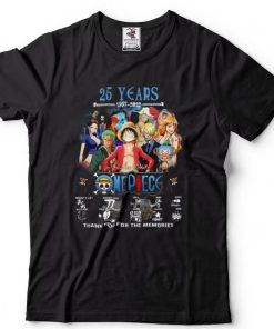 Fan made 25 Years 1997 2022 One Piece Signatures Thank You For The Memories Shirt