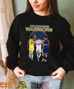 Golden State Warriors Poole Thompson Curry signatures shirt