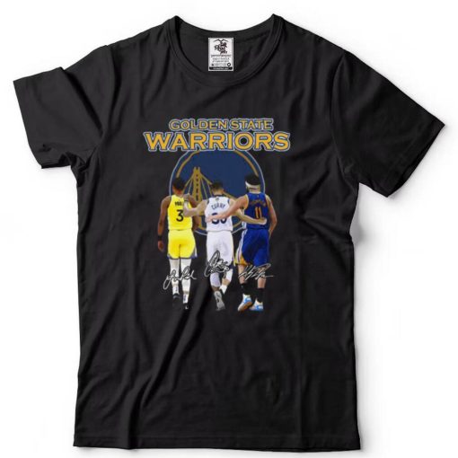 Golden State Warriors Poole Thompson Curry signatures shirt