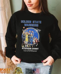 Golden State Warriors Stephen Curry The Legend Thank you For The Memories Signatures New Design T Shirt