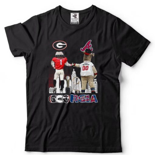 Hairy Dawg Georgia Bulldogs_ Blooper Atlanta Braves t Shirt