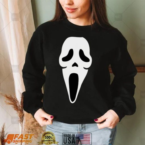 Halloween Ghost Spooky Face Scream Mask Face Shirt