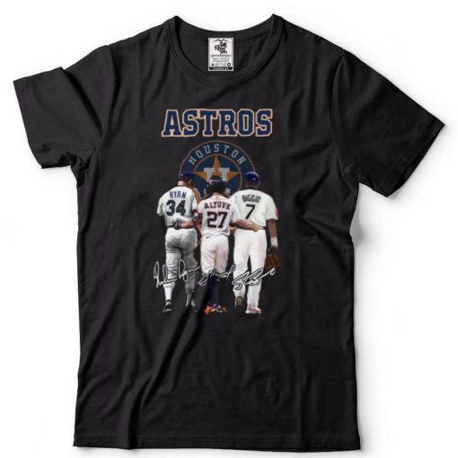 Houston Astros Ryan 34 Altuve 27 Biggio 7 Signatures t shirt