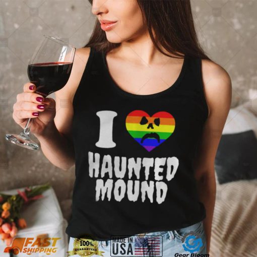 LGBT I love haunted mound heart shirts