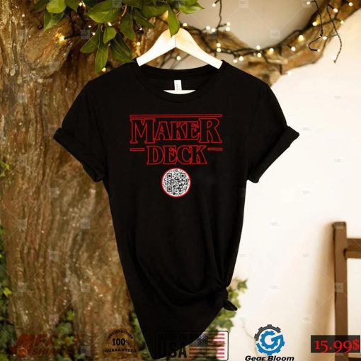 Maker Deck Strange logo QR Code shirt
