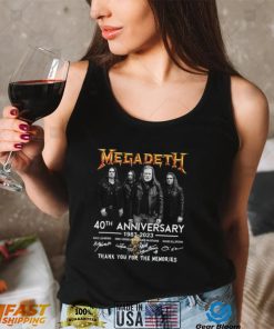 Megadeth 40th anniversary 1983 2023 memories signatures Shirt