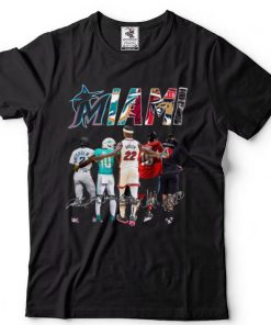 Miami Sports Teams Signed Miami Marlins Miami Dolphins Miami Heat Shirts