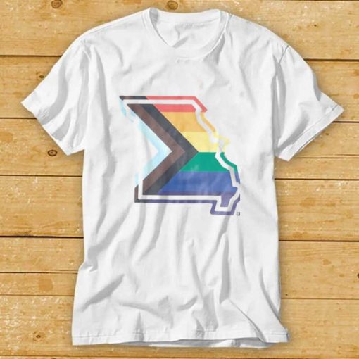 Missouri Outline Progress Pride Flag Shirt