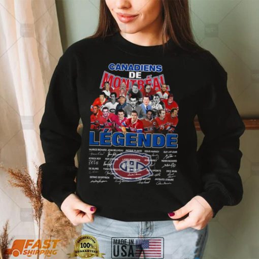 Montreal Canadiens Legends signatures t shirts