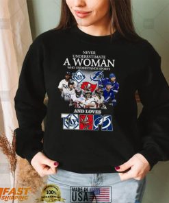 Never underestimate a woman who understands Sports and loves Tampa shirt