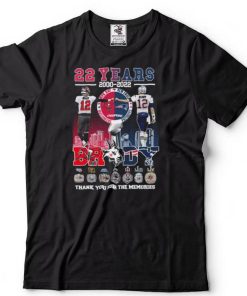 New England Patriots Tampa Bay Buccaneers 22 years 2000 2022 Tom Brady memories tshirt