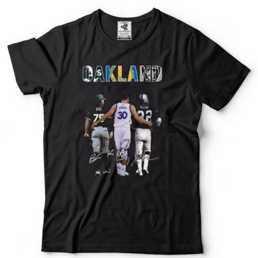 Oakland Barry Zito Stephen Curry Allen signatures shirt