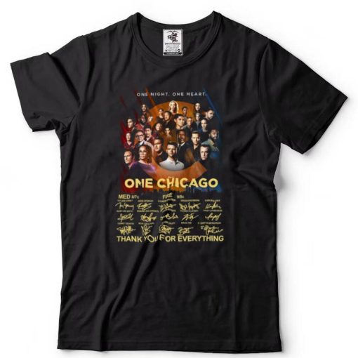 One Night One Heart One Chicago Signatures Thank You For The Memories Shirt