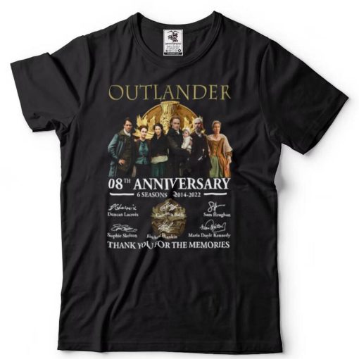 Outlander 08Th Anniversary 6 Seasons 2014 2022 Memories Signatures Shirt