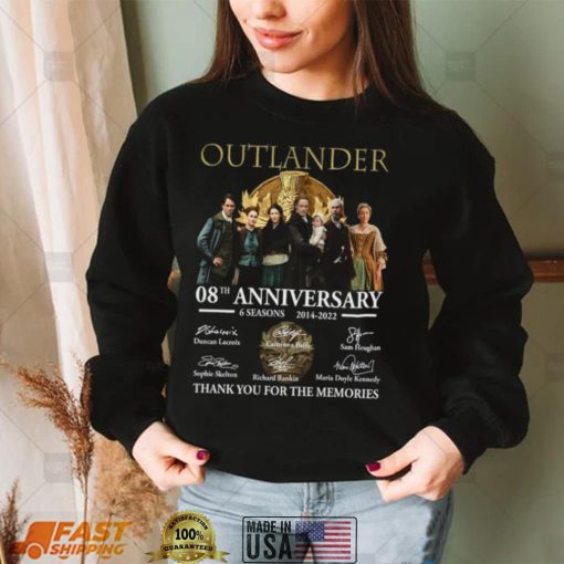 Outlander 08Th Anniversary 6 Seasons 2014 2022 Memories Signatures Shirt