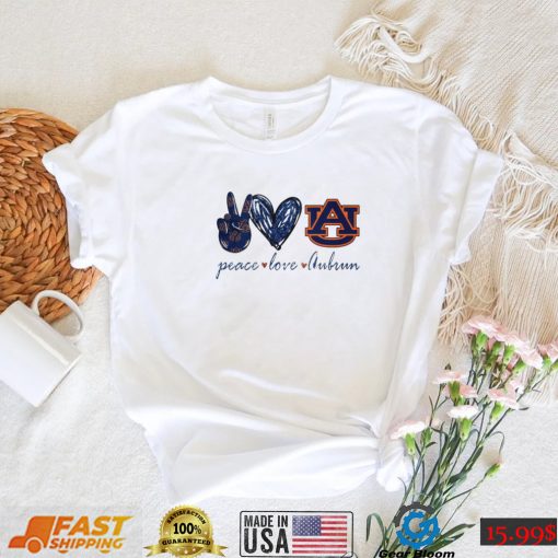 Peace Love Auburn Tigers Football Shirt