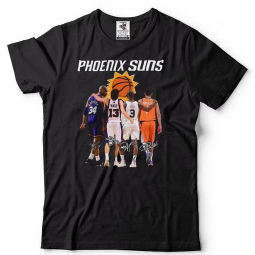 Phoenix Suns Charles Barkley 34 Steve Nash 13 Chris Paul 3 Devin Booker 1 signature shirt
