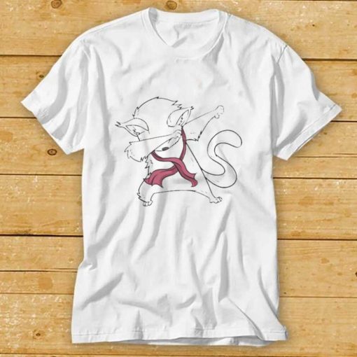 Pink Ribbon Dabbing Cat Breast Cancer Awareness Shirts