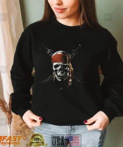 Pirates Of The Caribbean Chrome Skull T Shirt