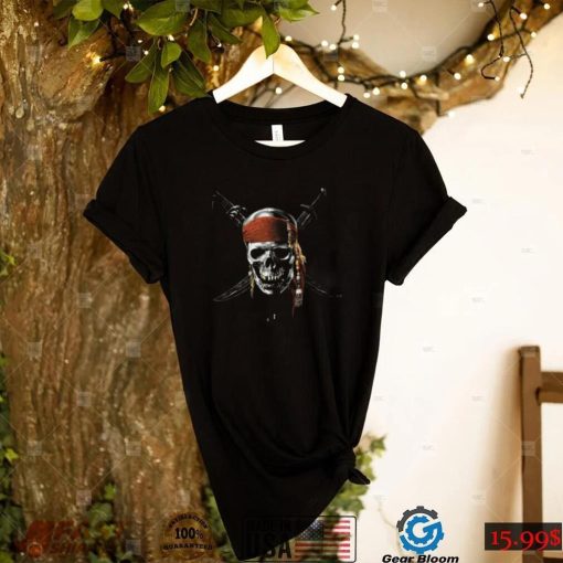 Pirates Of The Caribbean Chrome Skull T Shirt